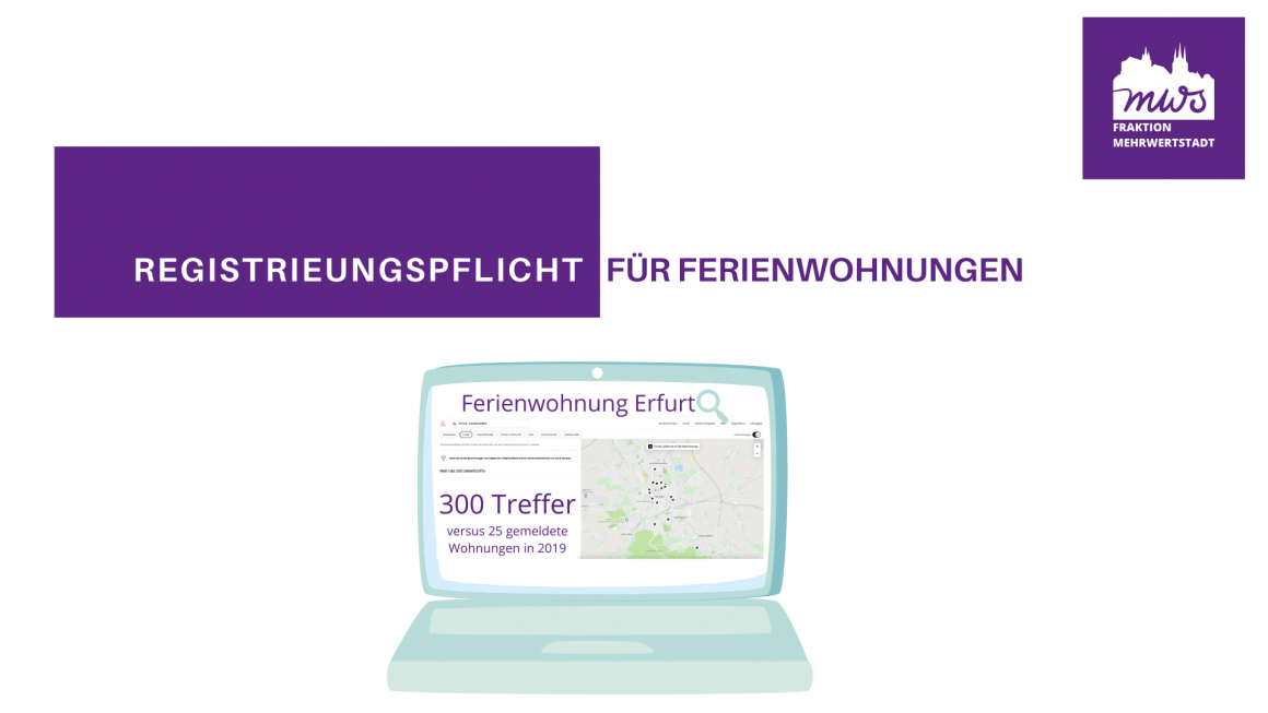 Registrierungspflicht für Ferienwohnungen in Erfurt